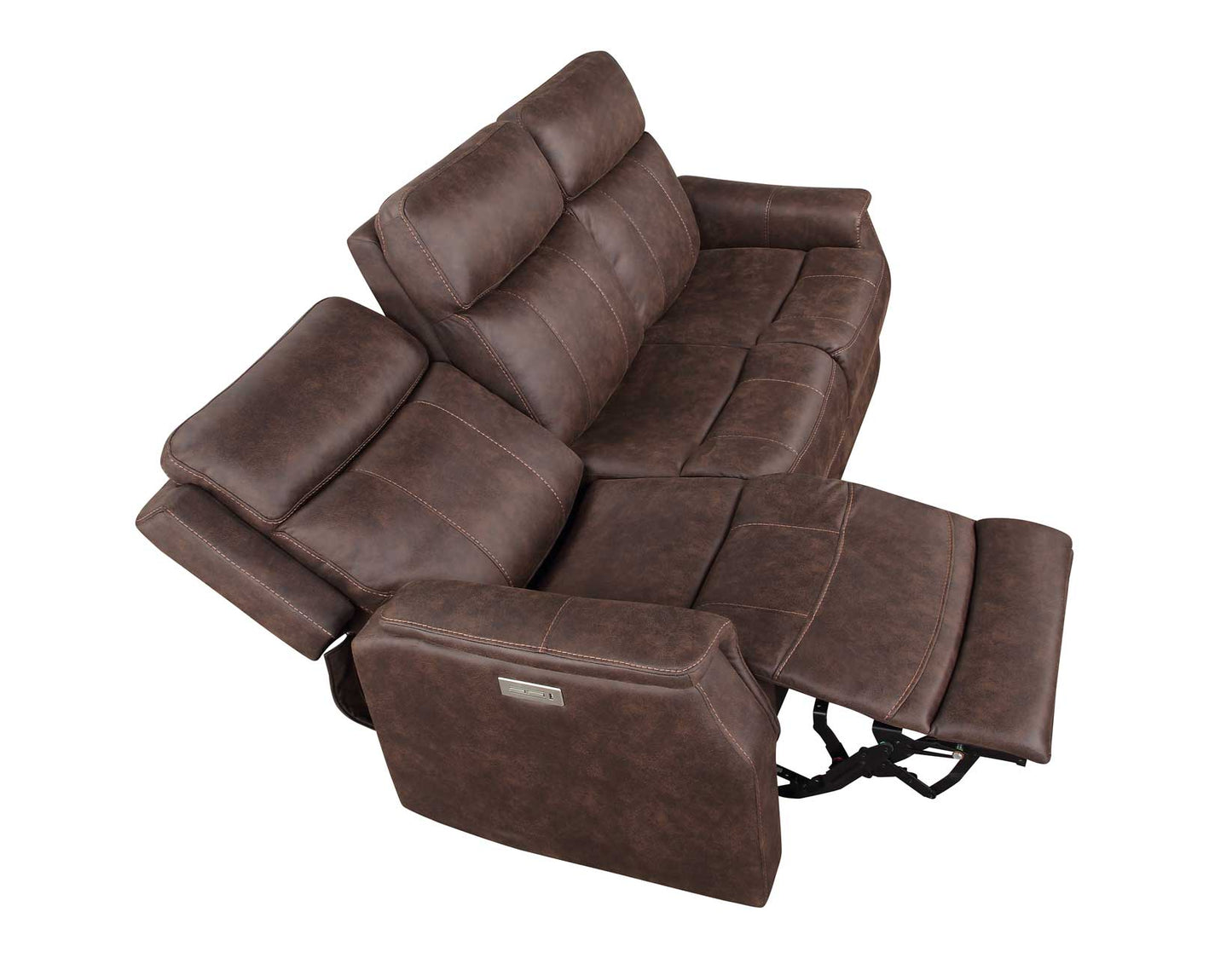 Valencia Dual-Power Reclining Sofa, Walnut