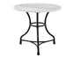 Claire 34 inch Round White Marble Top Bistro Table