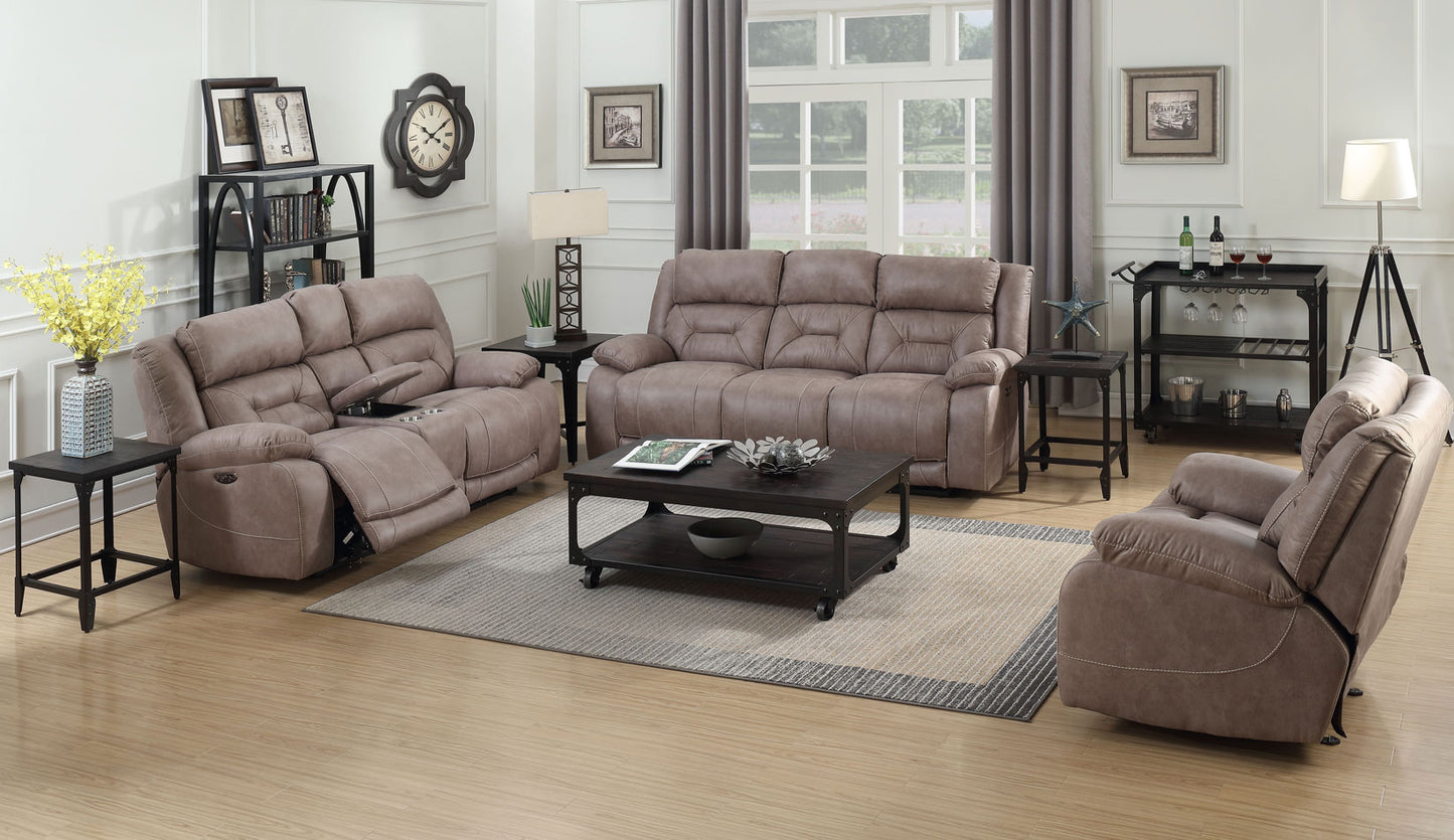 Aria Dual-Power Reclining Sofa, Desert Sand